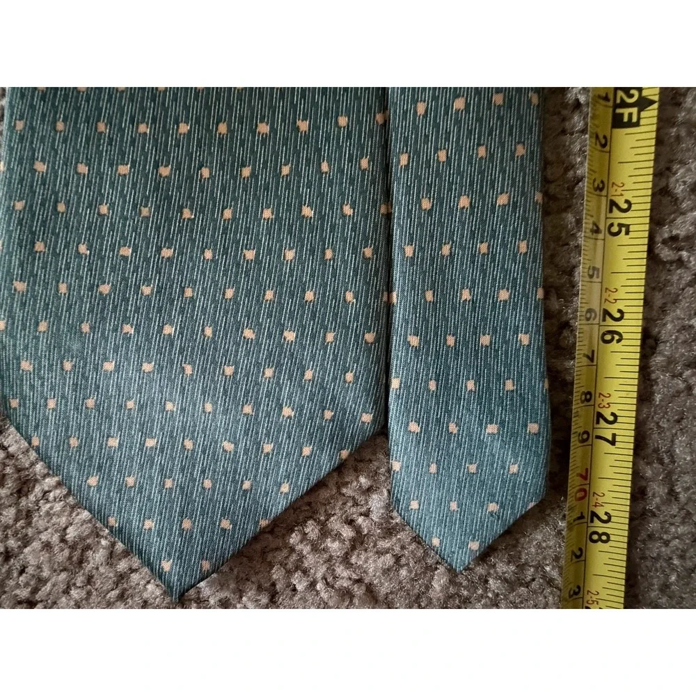 Cravatteville Neckwear Tie Green Gold Geometric Abstract Pattern Polyester JBHS